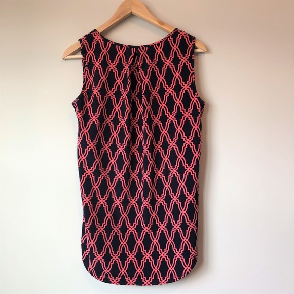 Peach Love - Coral & Navy Blouse - Picture 4 of 7